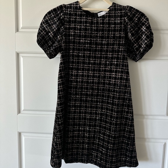 Zara Other - Zara Girl's Collection Black Plaid Dress Sparkly Size 8